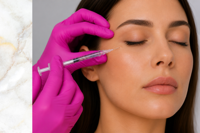 Okolica oka: Nieusieciowany kwas hialuronowy z aminokwasami i kompleksem antyoksydacyjnym (skinbooster)
